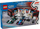 LEGO City F1 garaaž, Mercedes-AMG ja Alpine autod 60444L