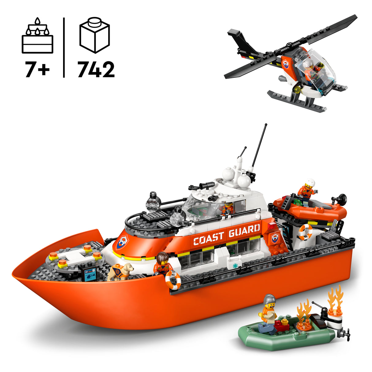LEGO City Rannavalve päästepaat ja helikopter 60504L