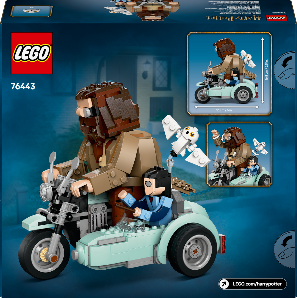 LEGO Harry Potter Hagrid ja Harry mootorrattasõidul 76443L