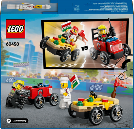 LEGO City Pitsaauto vs tuletõrjeauto võidusõiduautode komplekt 60458L