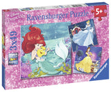 Ravensburger pusle 3x49 tk Printsessid Ariel, Tuhkatriinu ja Belle
 093502V