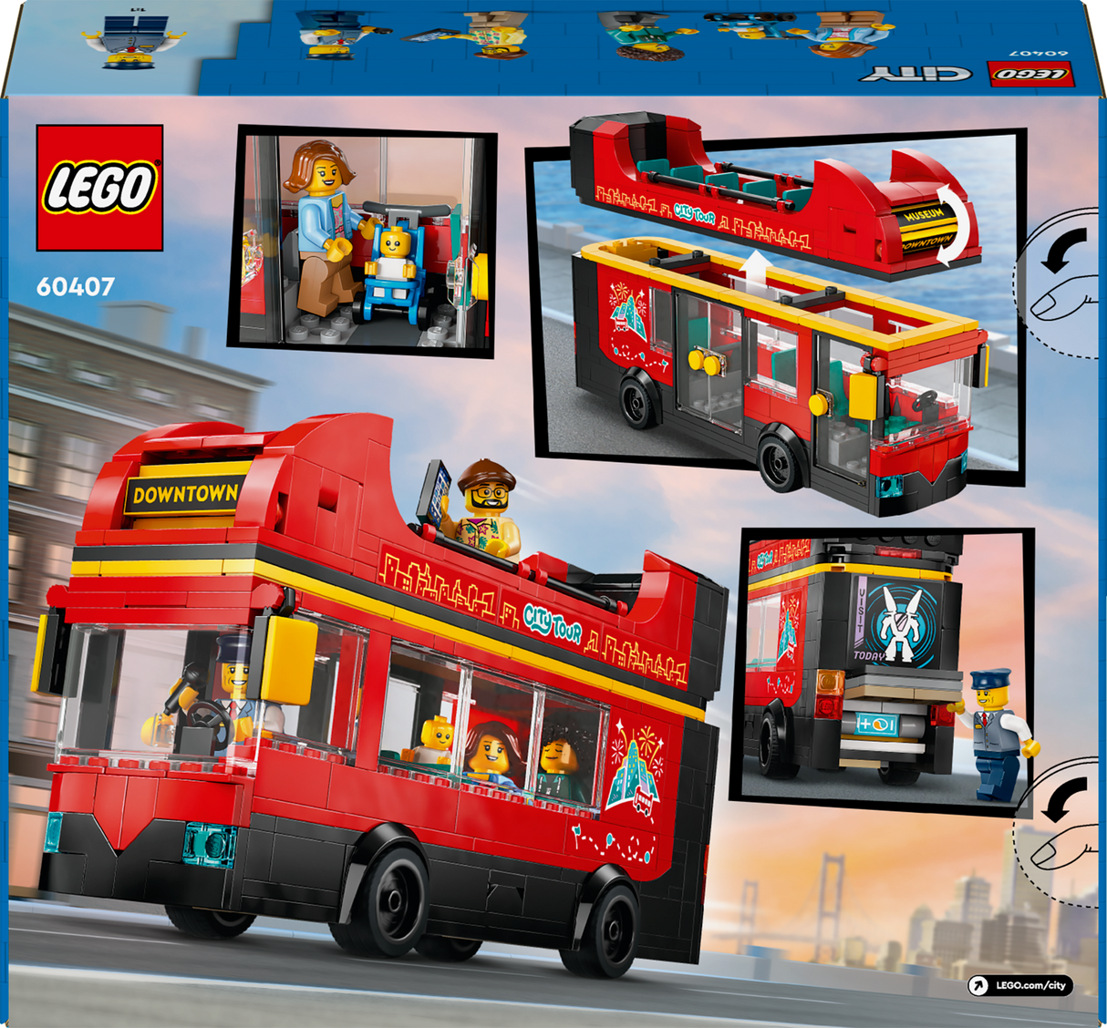 LEGO City Punane kahekordne turistibuss 60407L