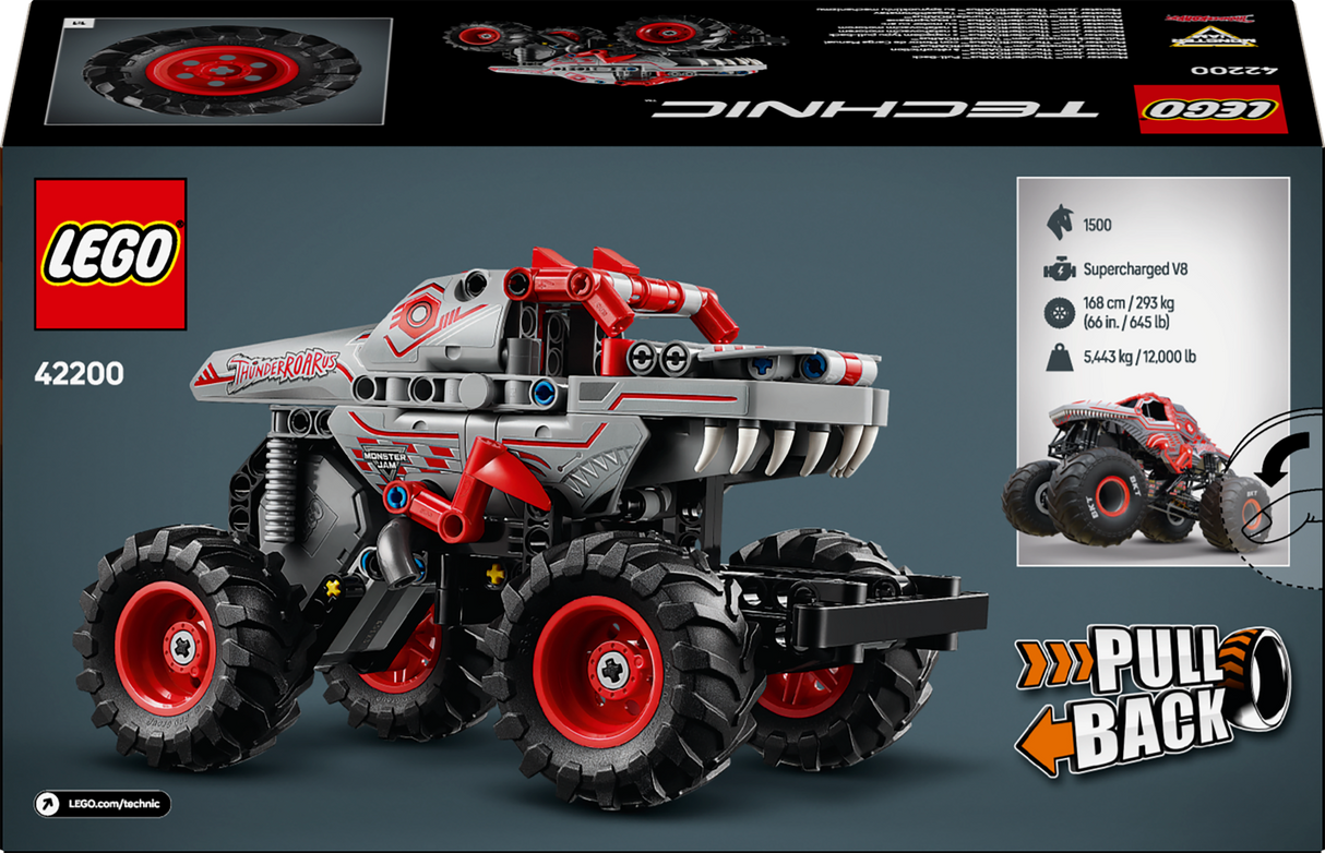 LEGO Technic Tagasitõmmatav Monster Jam Thunderroarus 42200L