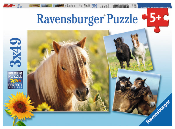 Ravensburger pusle 3x49 tk Hobused 080113V