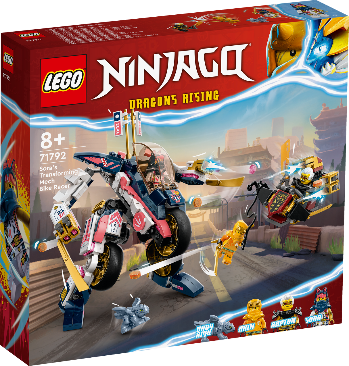 LEGO Ninjago Sora muudetav robot-võidusõidumasin 71792L