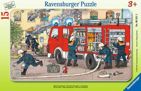 Ravensburger väike plaatpusle 15 tk Tuletõrjeauto 063215V