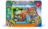 Ravensburger pusle 3x49 tk: Käpapatrulli film dinosaurustega 12004368V
