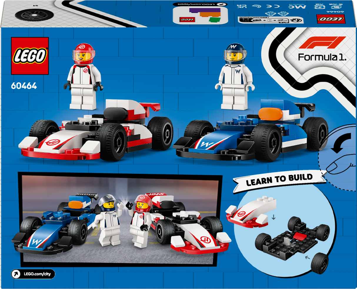 LEGO City F1 Williams ja Haas F1 võidusõiduautod 60464L