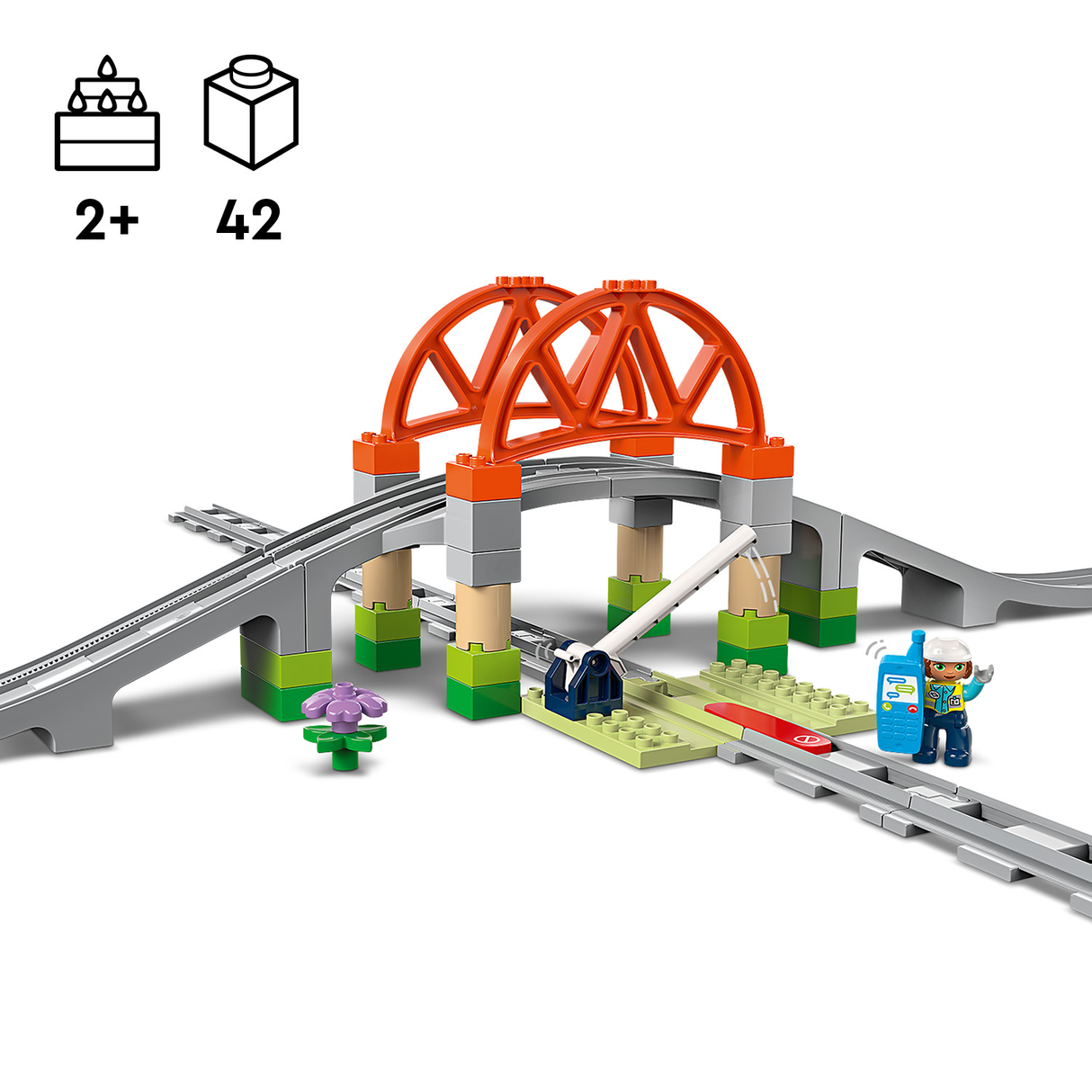 LEGO DUPLO Rongisilla ja -rööbaste laienduskomplekt 10426L