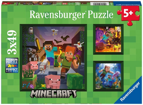 Ravenburgeri pusle 3x49 tk Minecraft 056217V