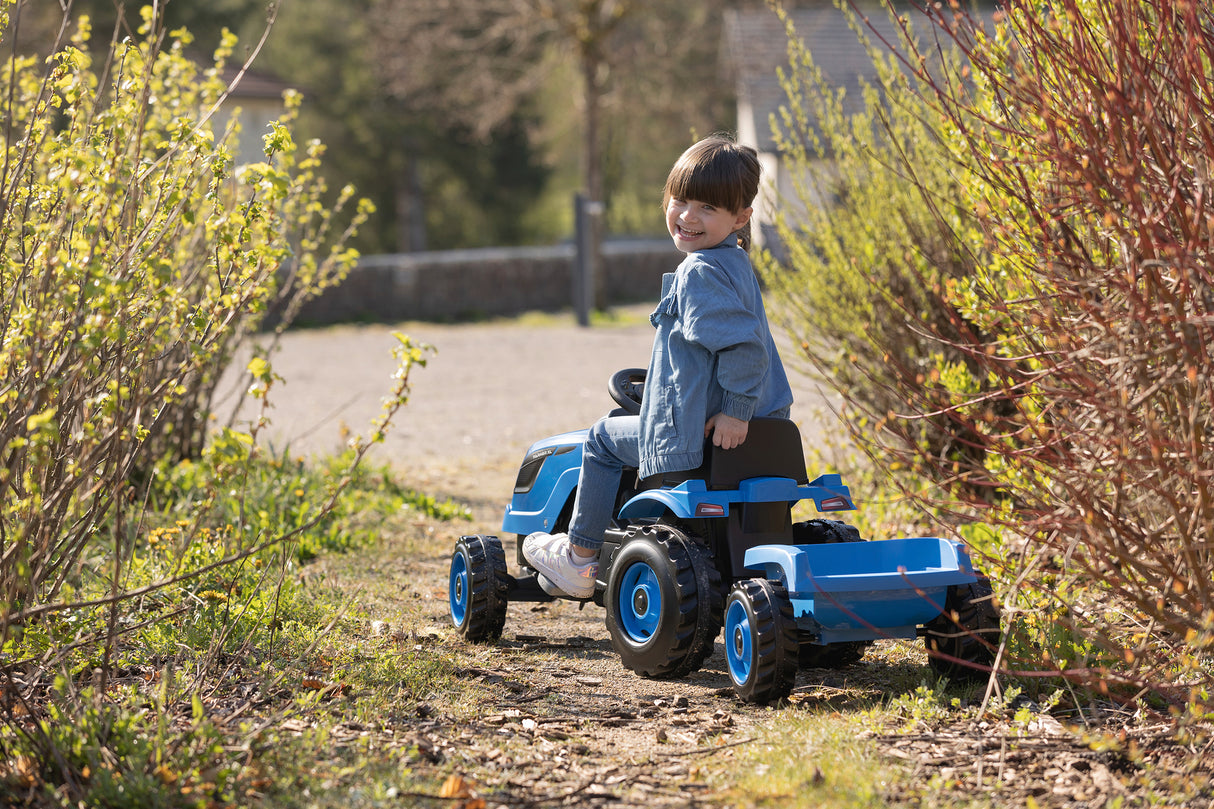 Smoby Traktor sinine Farmer XL käruga 710129S