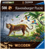 Ravensburger puidust pusle 500 tk Tiiger džunglis 175147V