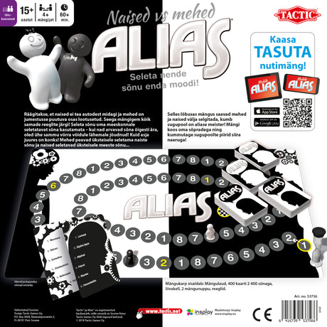 Tactic lauamäng Naised vs Mehed Alias 53756T