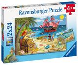 Ravensburger pusle 2x24 Piraadid ja merineitsid 056767V