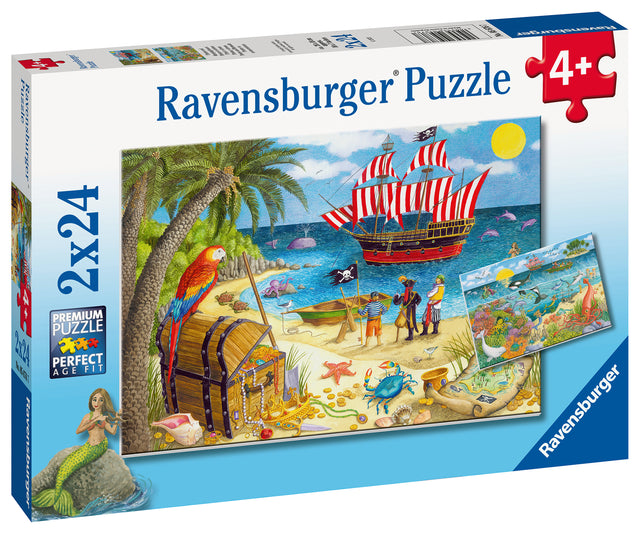 Ravensburger pusle 2x24 Piraadid ja merineitsid 056767V