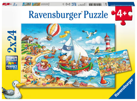 Ravensburger pusle 2x24 tk Puhkus mere ääres 078295V