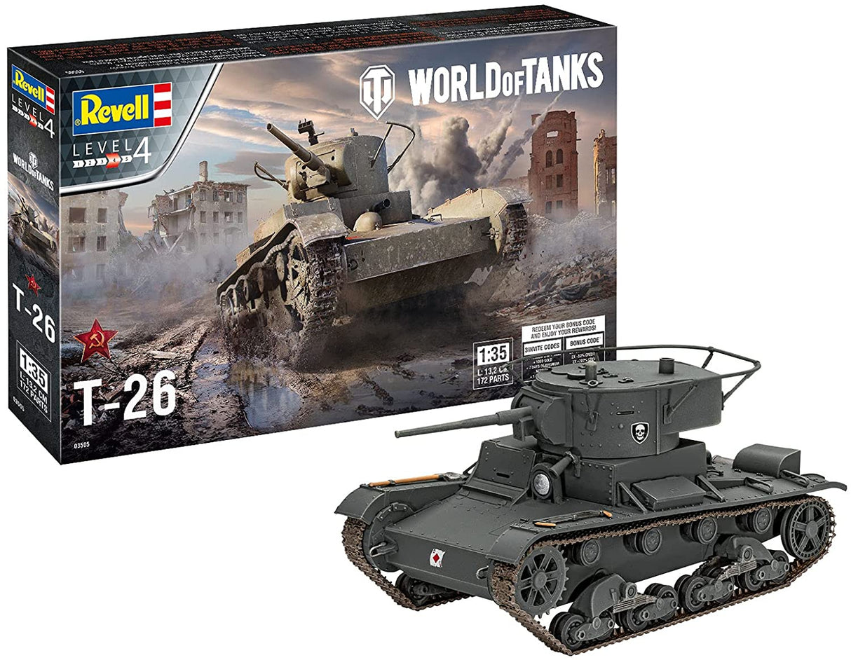 Revell liimitav mudel Vene tank T-26 "World of Tanks" 1:35 03505R