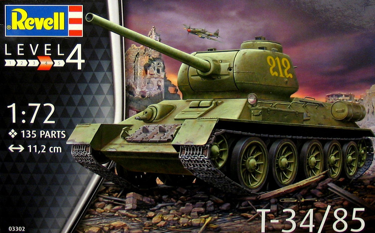 Revell liimitav mude Vene tank T34/85 1:72 03302R