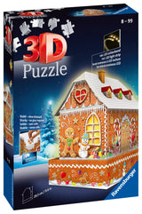 Ravensburger 3D pimedas helendav pusle Piparkoogimaja  112371V