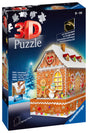 Ravensburger 3D pimedas helendav pusle Piparkoogimaja  112371V