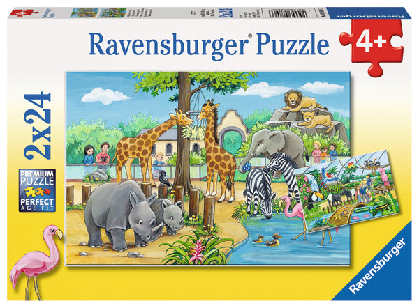 Ravensburger pusle 2x24 tk Loomaaed 078066V